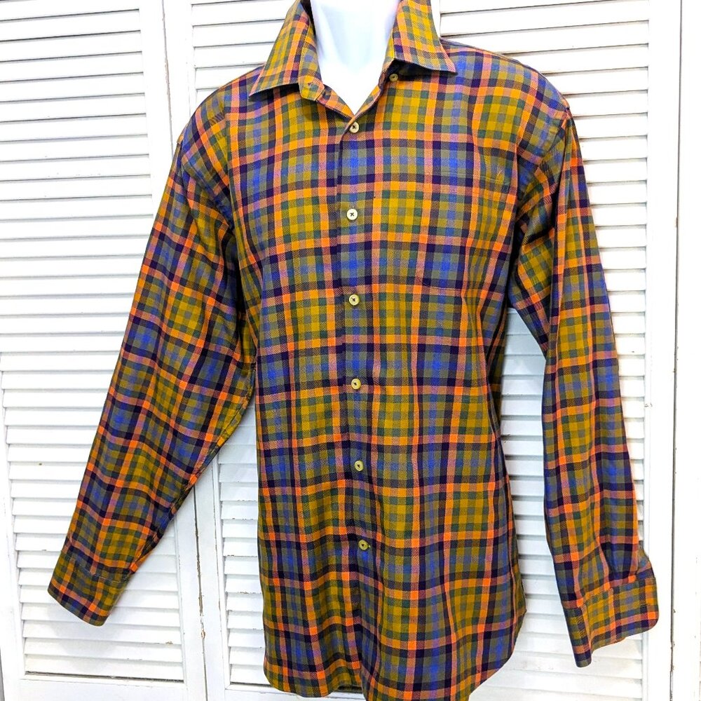 Robert Talbott Button Down Long Sleeve Shirt Larg… - image 2